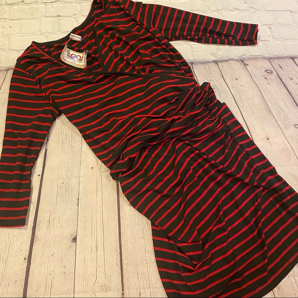 Stripped Maternity Dress